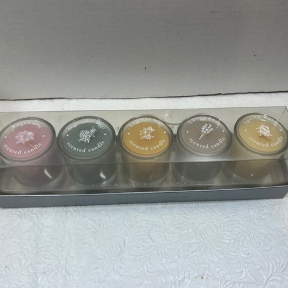 Crabtree & Evelyn Five (5) Fragranced Votives in Glass Candles 1.35"x1.75" NEW - Picture 4 of 14